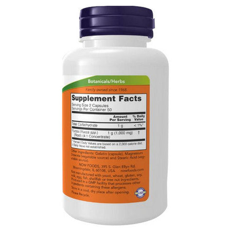 Now Foods, Yucca, 500 mg, 100 Caps