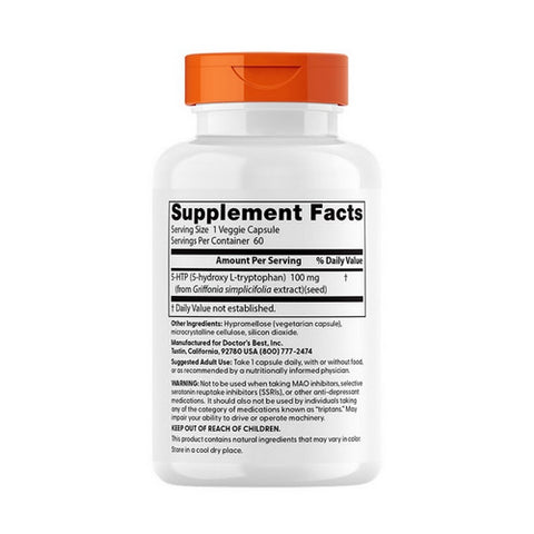 Doctors Best, Best 5-HTP, 100 mg, 60 Vcaps