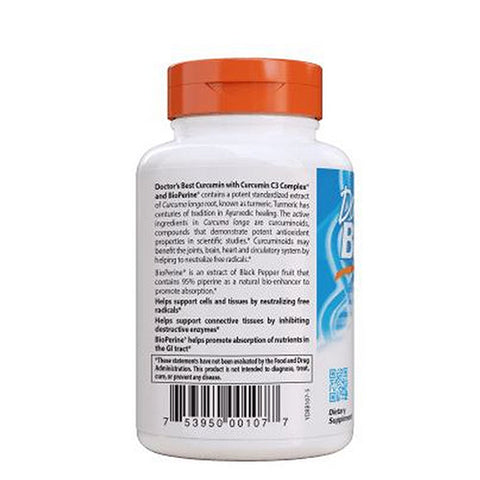 Doctors Best, High Absorption Curcumin, 120 Veggie Caps