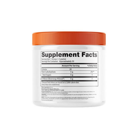 Doctors Best, D-Ribose with Ribose, 250 Grams
