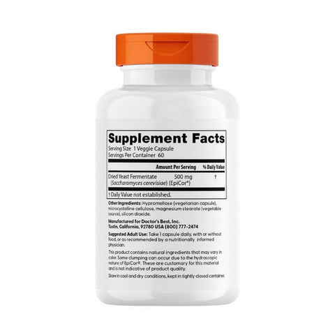 Doctors Best, Immune Support Postbiotic Epicor, 500 Mg, 60 Veggie Caps