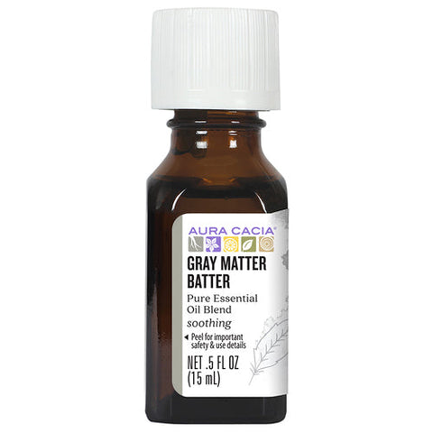 Aura Cacia, Essential Solutions Oil, Gray Matter Batter 0.5 Oz