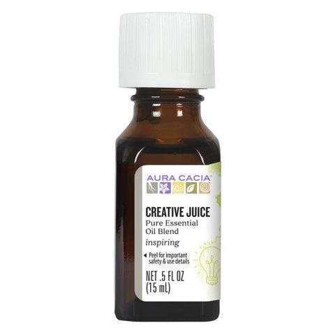 Aura Cacia, Essential Solutions Oil, Creative Juice 0.5 Oz