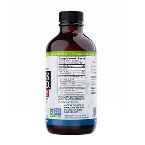 Amazing Herbs, Black Seed Oil, 4 Oz