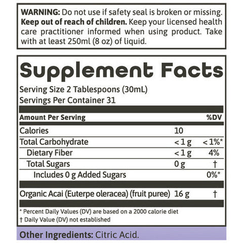 Dynamic Health Laboratories, Acai Gold 100% Pure Organic Juice, 32 Oz