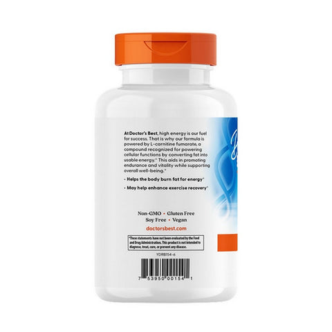 Doctors Best, L-Carnitine Fumarate, 855 mg, 180 Veggie Caps