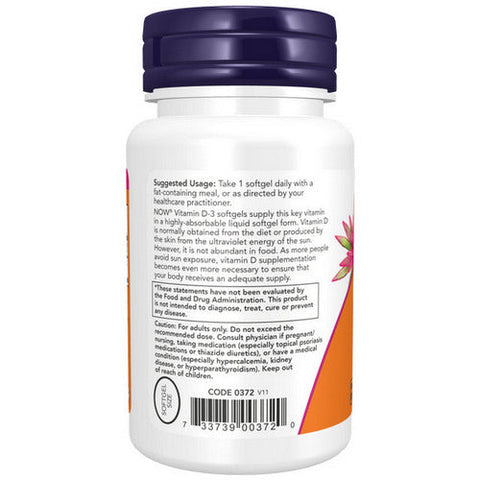 Now Foods, Vitamin D3, 5000 IU, 120 softgels
