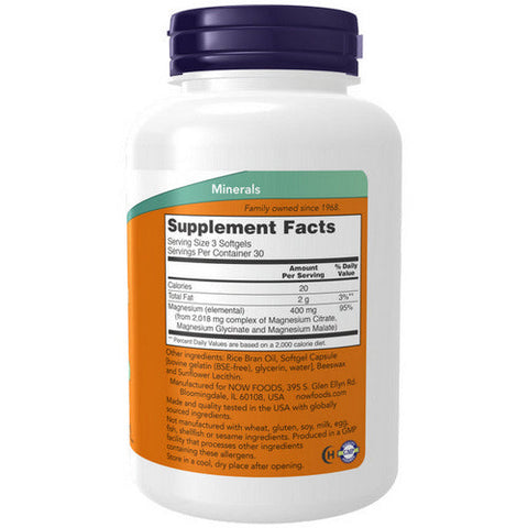 Now Foods, Magnesium Citrate, 90 softgels