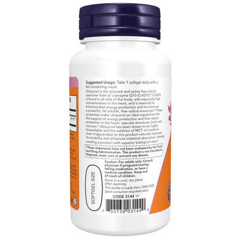 Now Foods, Ubiquinol Extra Strength, 200 mg, 60 Softgels