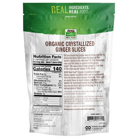 Now Foods, Ginger Slices (Crystallized), 12 oz