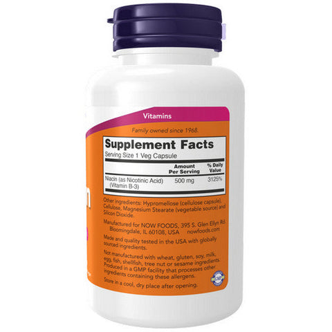 Now Foods, Niacin, 500Mg, 100 Caps