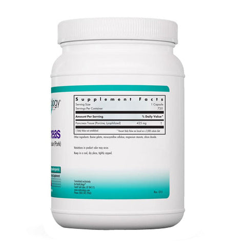 Nutricology/ Allergy Research Group, Natural Glandular, Pancreas Pork 720 veggie caps