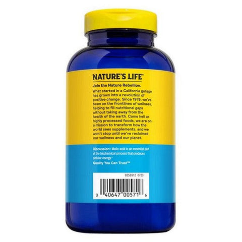 Nature's Life, Malic Acid, 800 mg, 250 vcaps