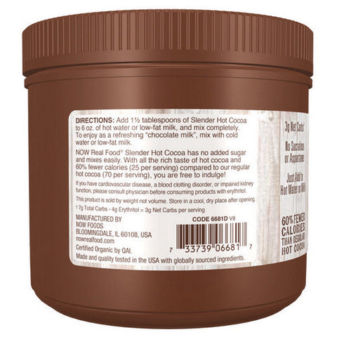Now Foods, Hot Cocoa Sweetened with Better Stevia, 10 oz