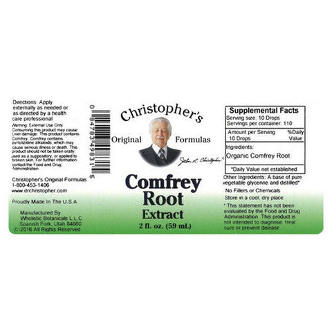 Dr. Christophers Formulas, Comfrey Root Extract, 2 oz