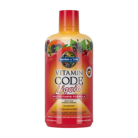 Garden of Life, Vitamin Code Liquid Multivitamin Formula, Fruit Punch Flavor 30 oz