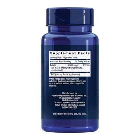 Life Extension, High Potency Optimized Folate, 8500 mcg DFE, 30 Vegetarian Tablets