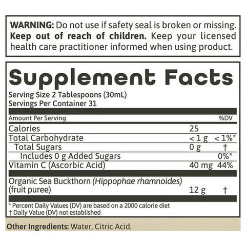 Dynamic Health Laboratories, Organic Certified Sea Buckthorn Gold, 32 oz