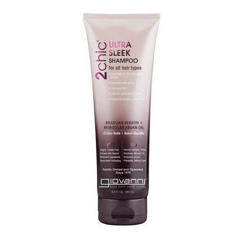 Giovanni Cosmetics, 2chic Brazilian Ultra-Sleek Shampoo, Brazilian Keratin & Argan Oil 8.5 oz