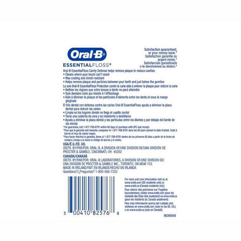 Tampax, Oral-B Essential Floss 55 Yards, Unflavoured each