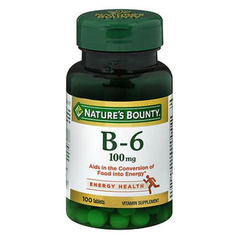 Nature's Bounty, Vitamin B-6, 100 mg, 100 tabs