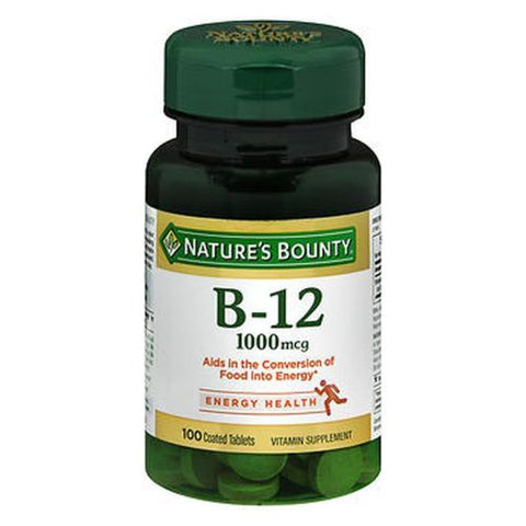 Nature's Bounty, Vitamin B-12, 1000 mcg, 100 tabs